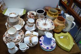 Collection of Pottery Part Tea Services, Cake Stan