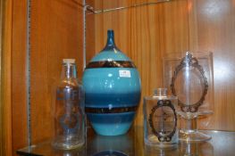 Decorative Glassware and a Vase