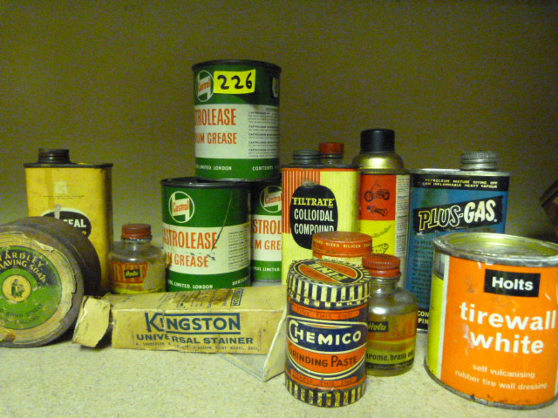 Quantity of Car Related Vintage Tins and Packaging
