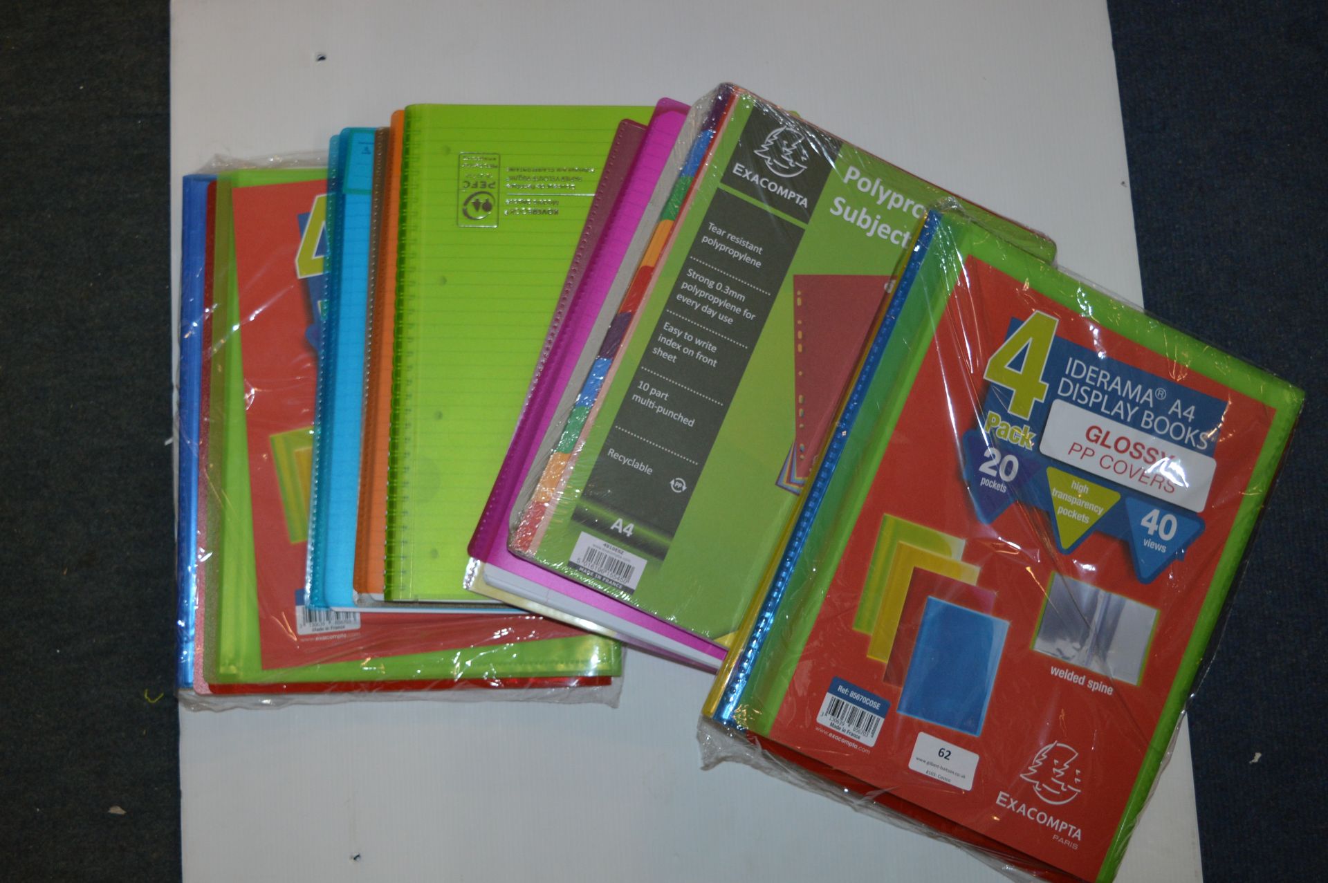 *Spiral Bound Notepads 4pk Plus Dividers and A4 Display Book Covers