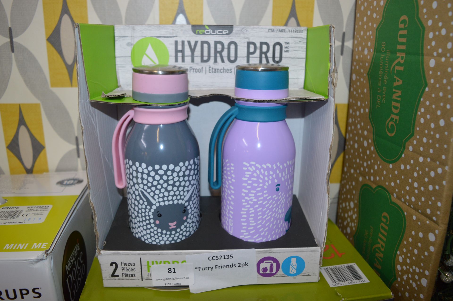 *Furry Friends Hydropro Water Bottles 2pk