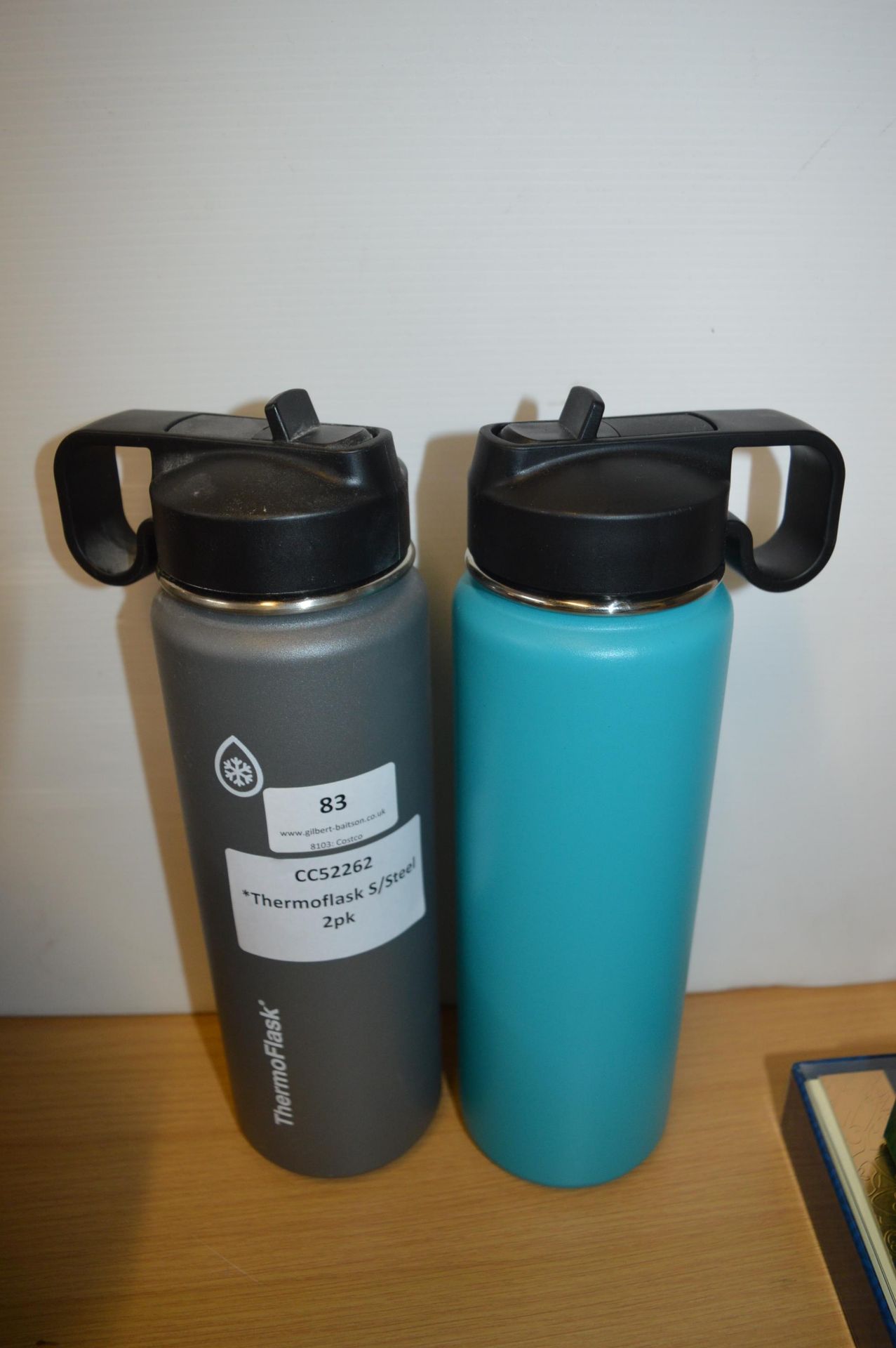 *Thermos Flask Stainless Steel Bottles 2pk