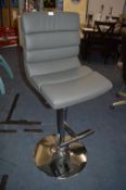 *Chrome & Grey Gas LIft Barstool