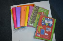 *Spiral Bound Notepads 4pk plus A4 Display Books & Divider Pack