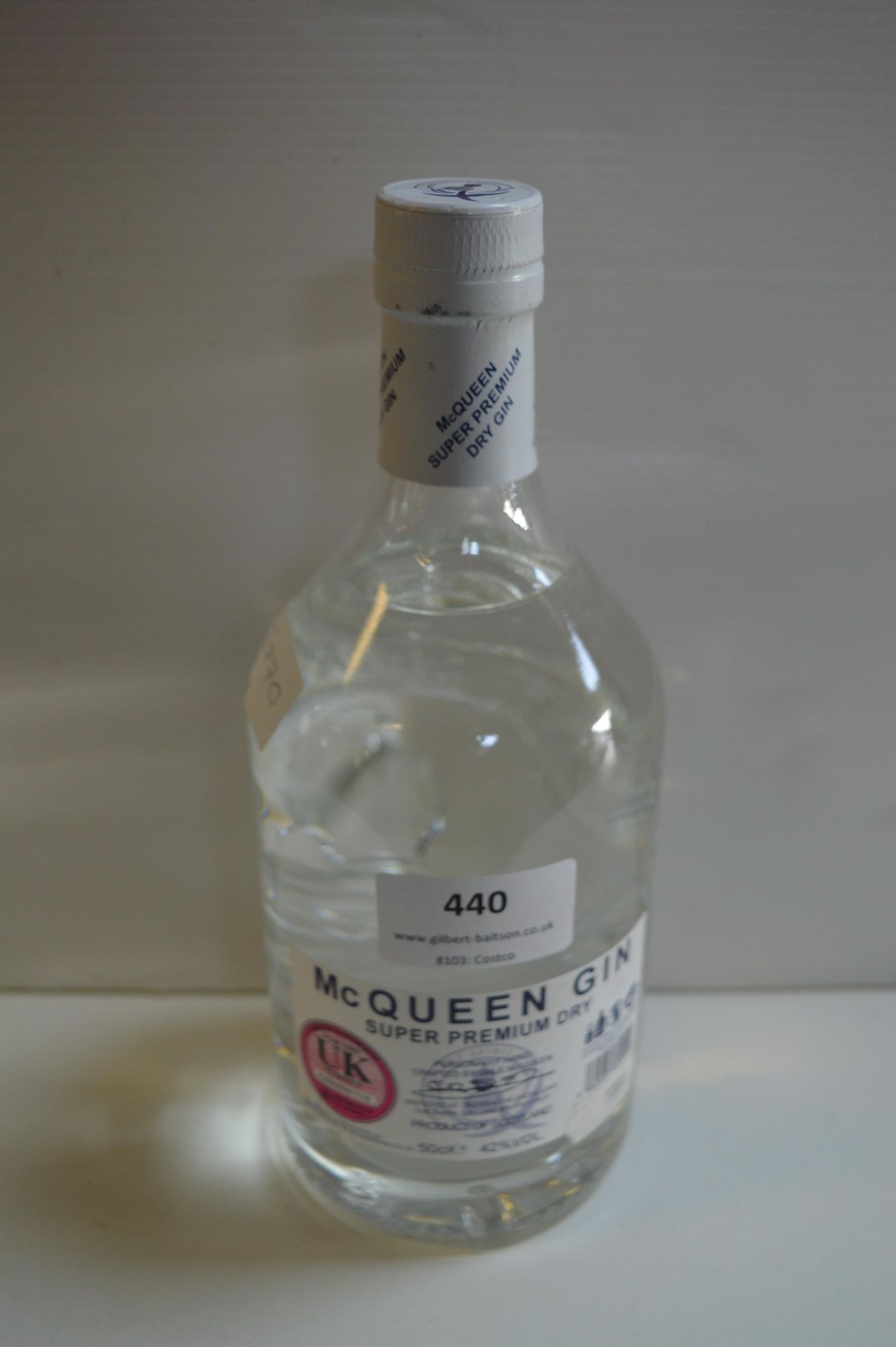 Bottle of Mcqueen Super Premium Dry Gin