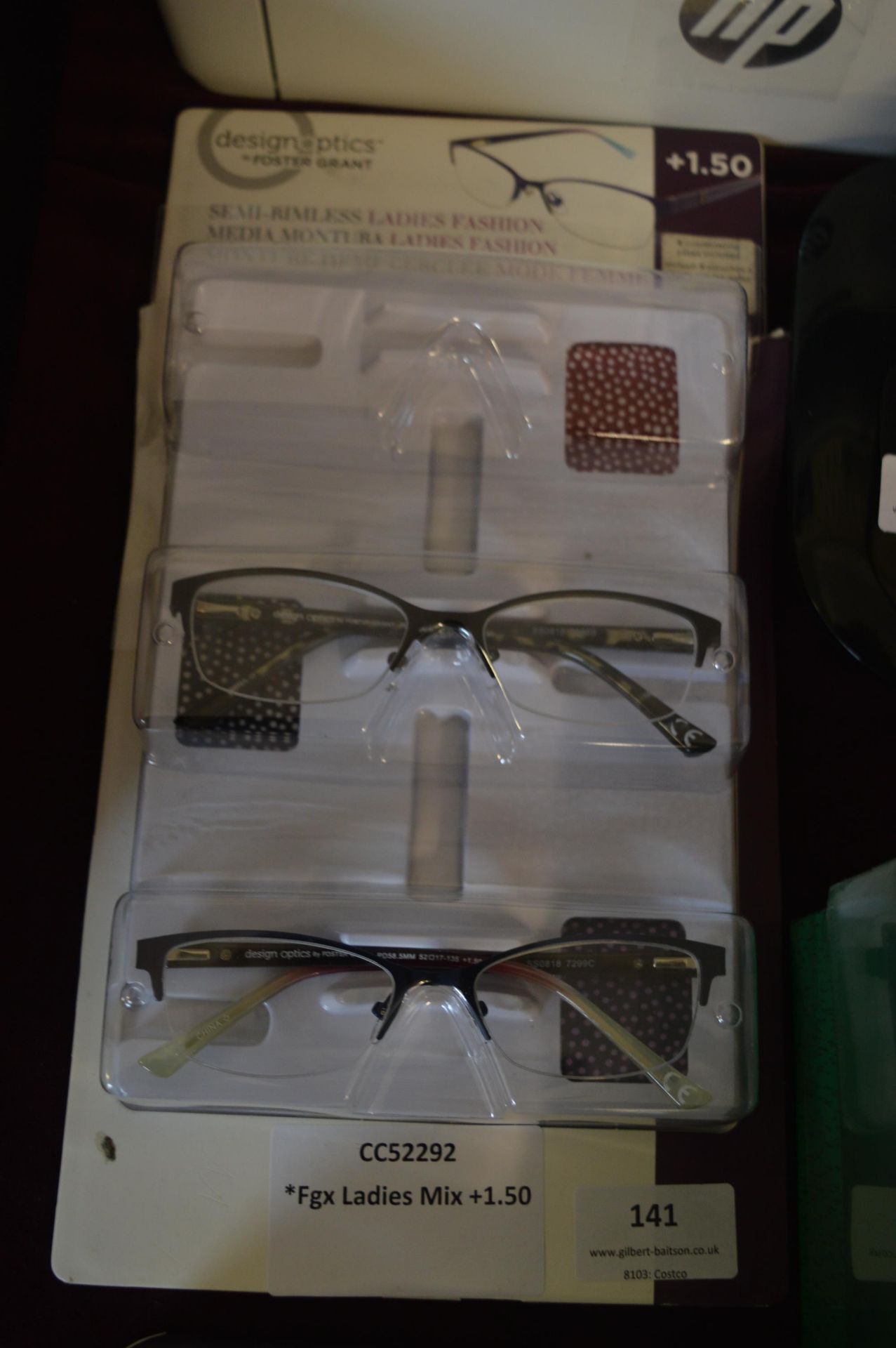 *FGX Ladies Mix +1.50 Reading Glasses 2pk