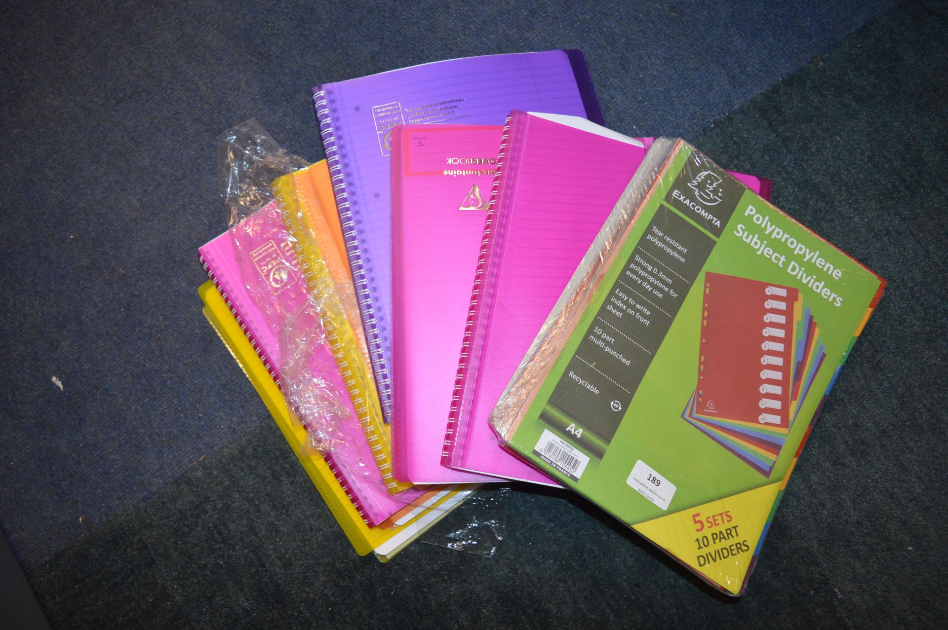 *Spiral Bound Notepads 8pk plus Subject Dividers