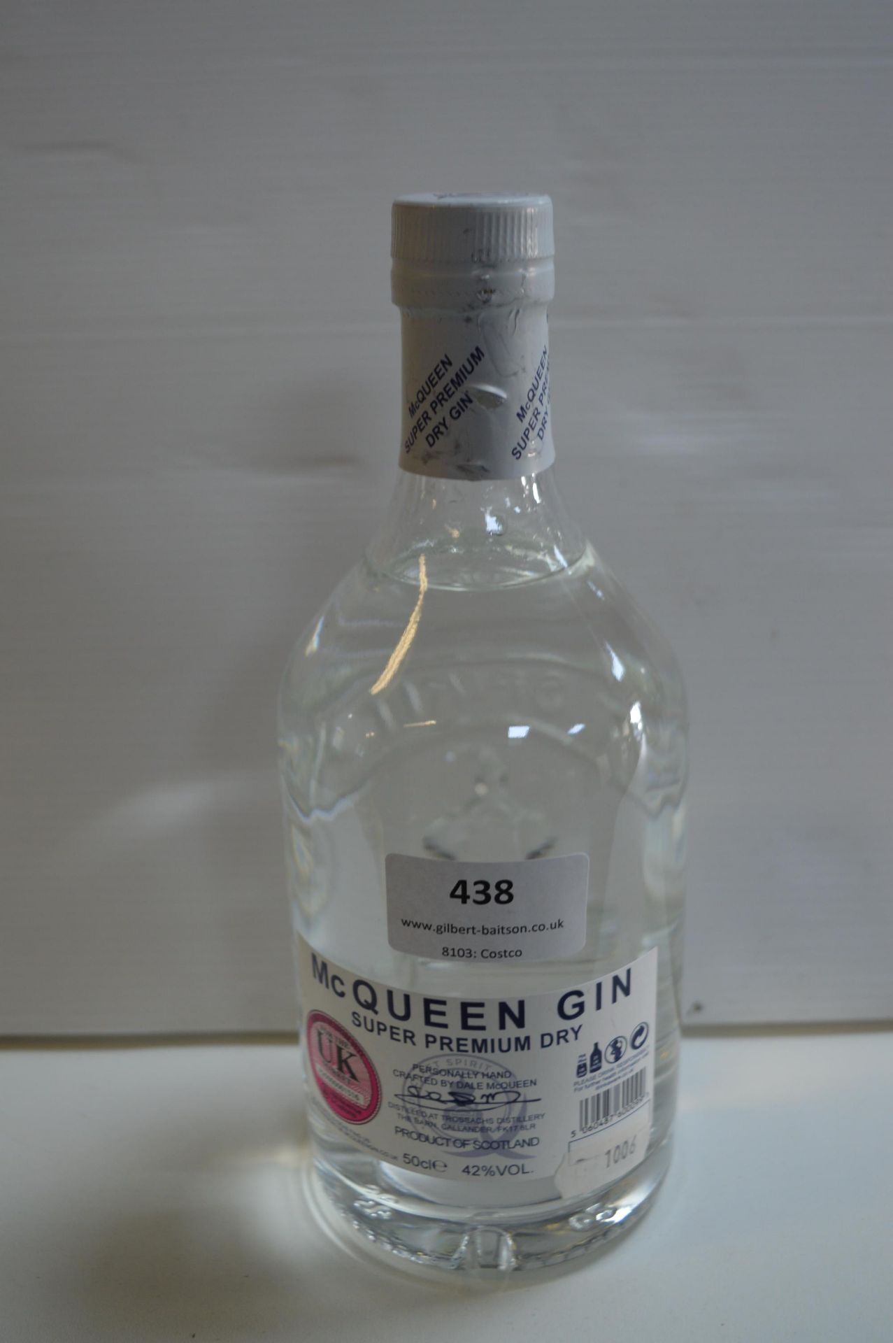 Bottle of Mcqueen Super Premium Dry Gin