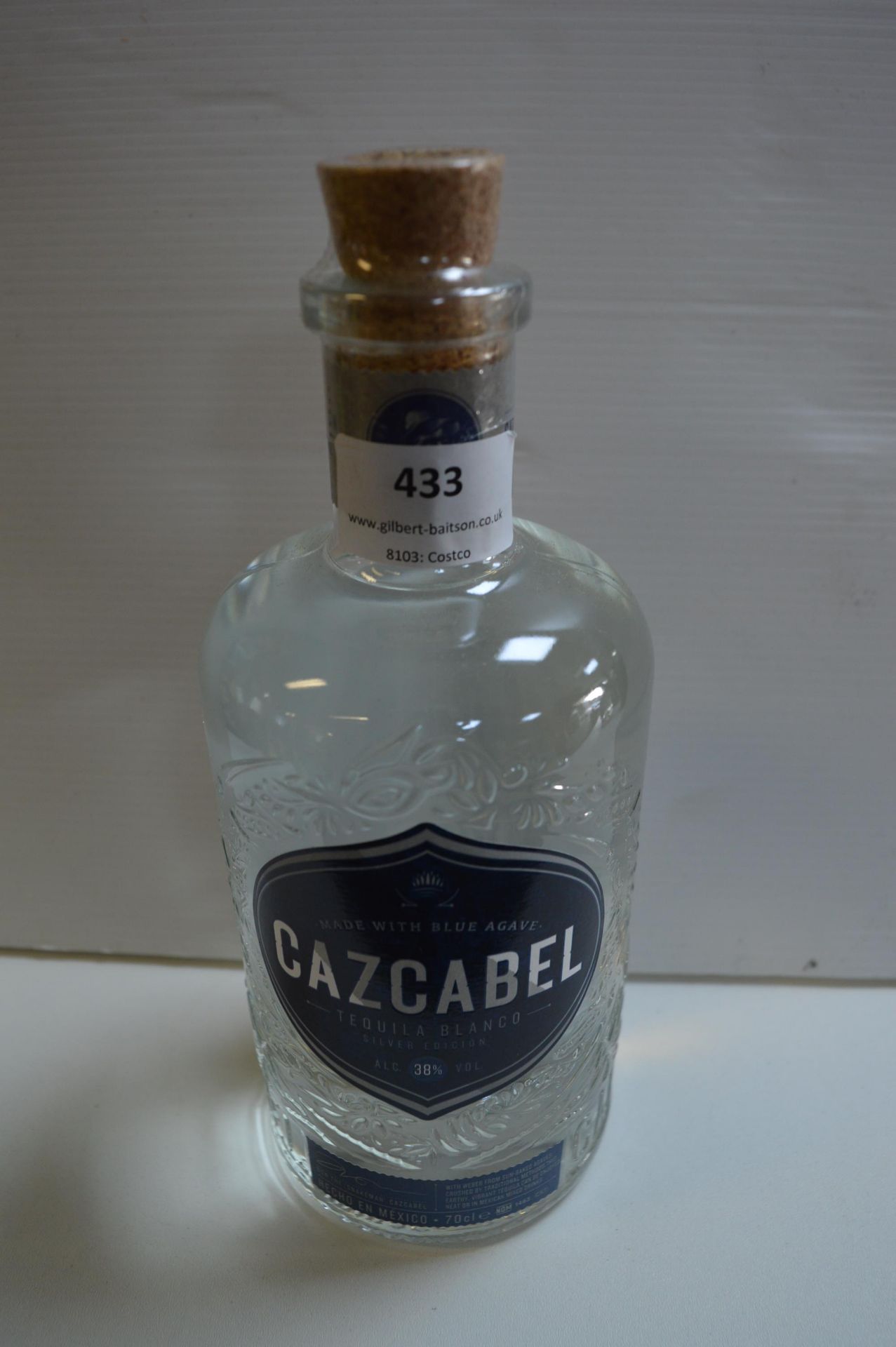 Bottle of Cazcabel Blue Agave Tequila