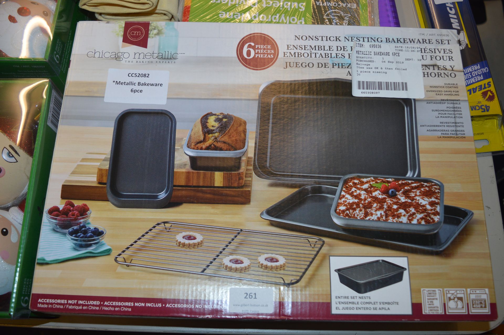 *6pc Metallic Bakeware Set