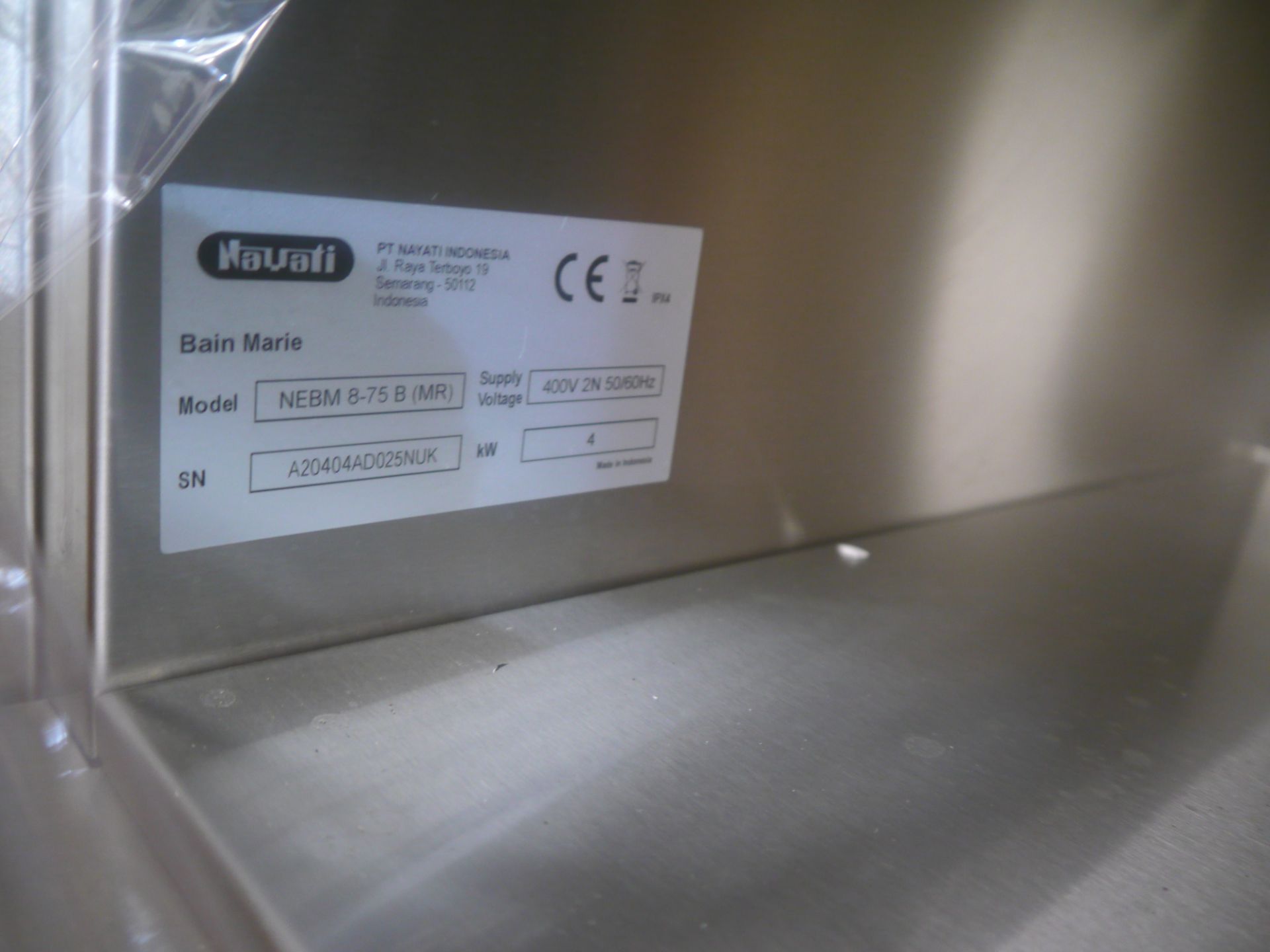 *NAYATI NEW 3PHASE bain marie NEBM 8-75MR Nayati NEBM 8-75MR electric bain marie(3 phase) this - Image 3 of 5