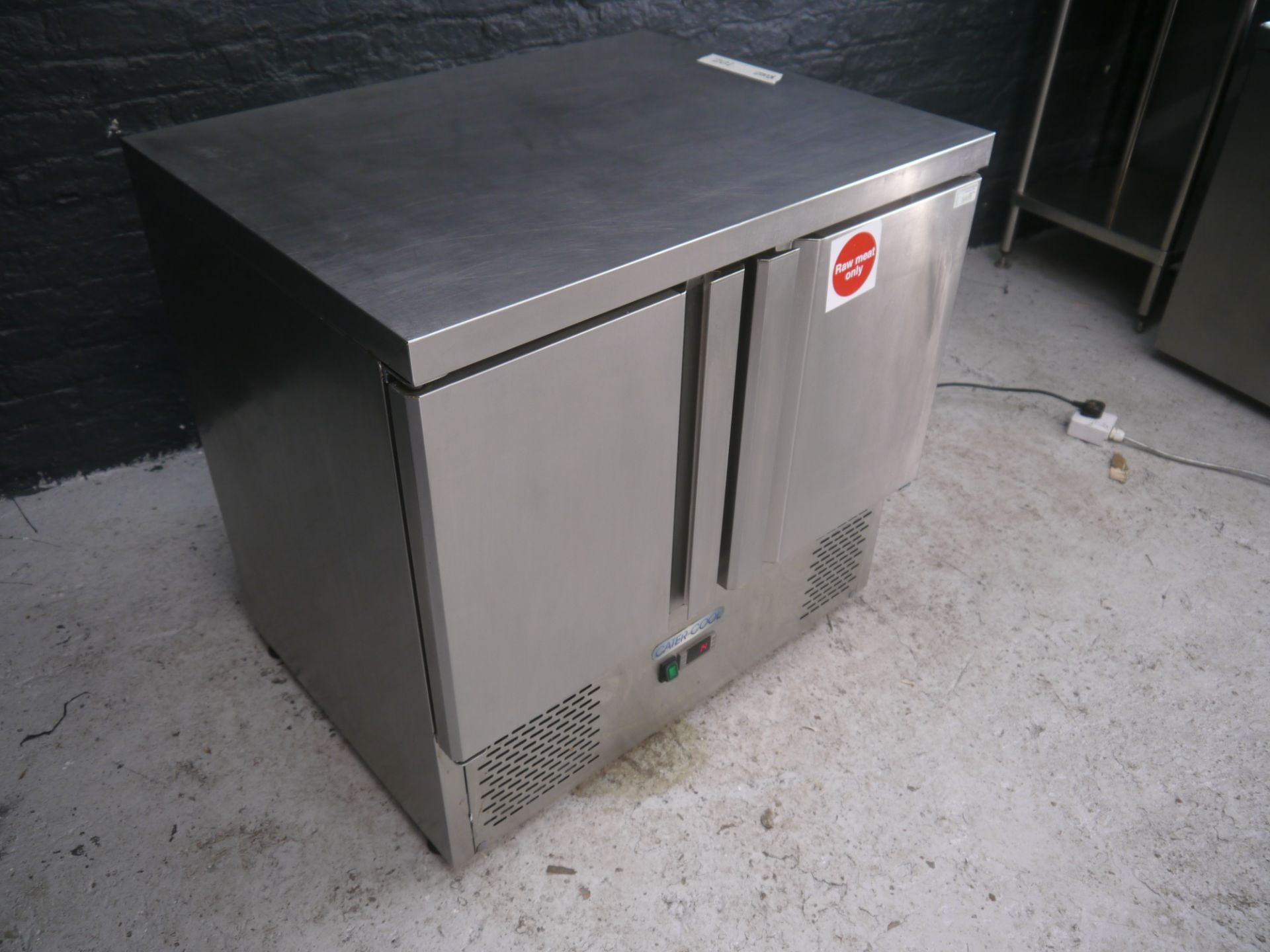 *Prep fridge CK1702 Catercool 2 door prep fridge in good tested condition, 900 x 700 x 900 - Image 3 of 4