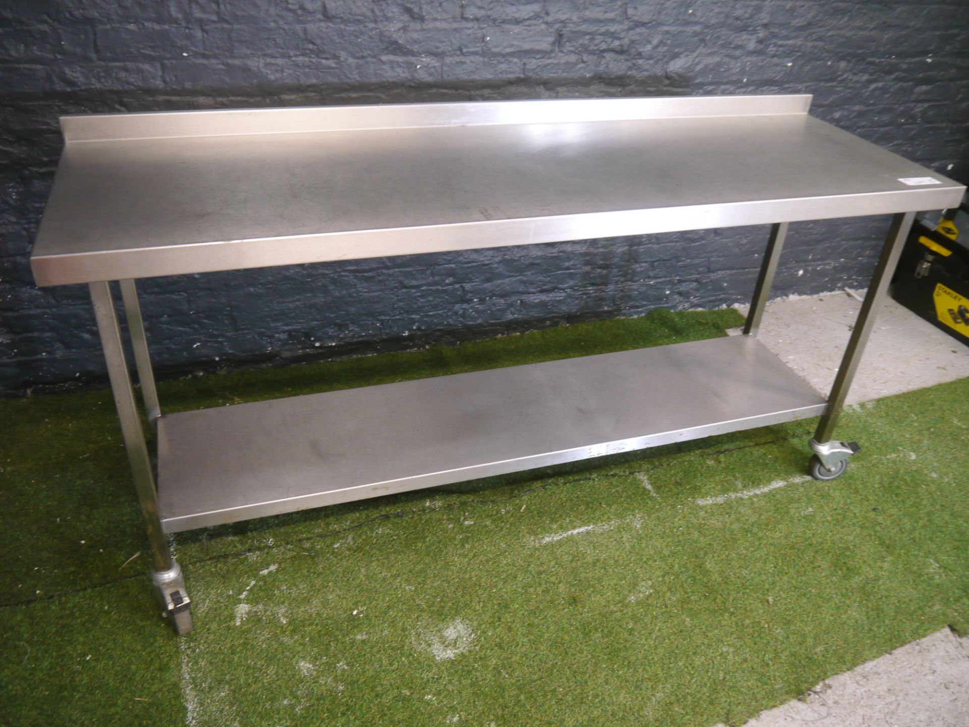 *Stainless steel prep mobile bench Mobile prep bench with undershelf 1770 x 550 x 850 - Bild 2 aus 3