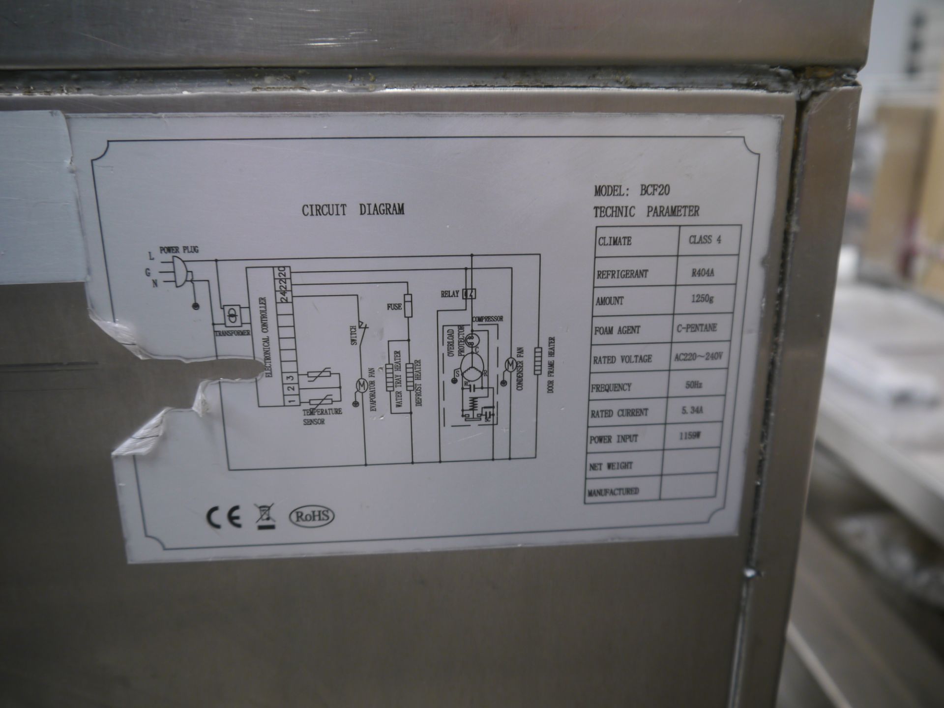 *BLIZZARD: Blast Chiller Freezer BCF-20 Blizzard Blast Chiller / Freezer 800 x 800 x 940 on casters - Bild 4 aus 4