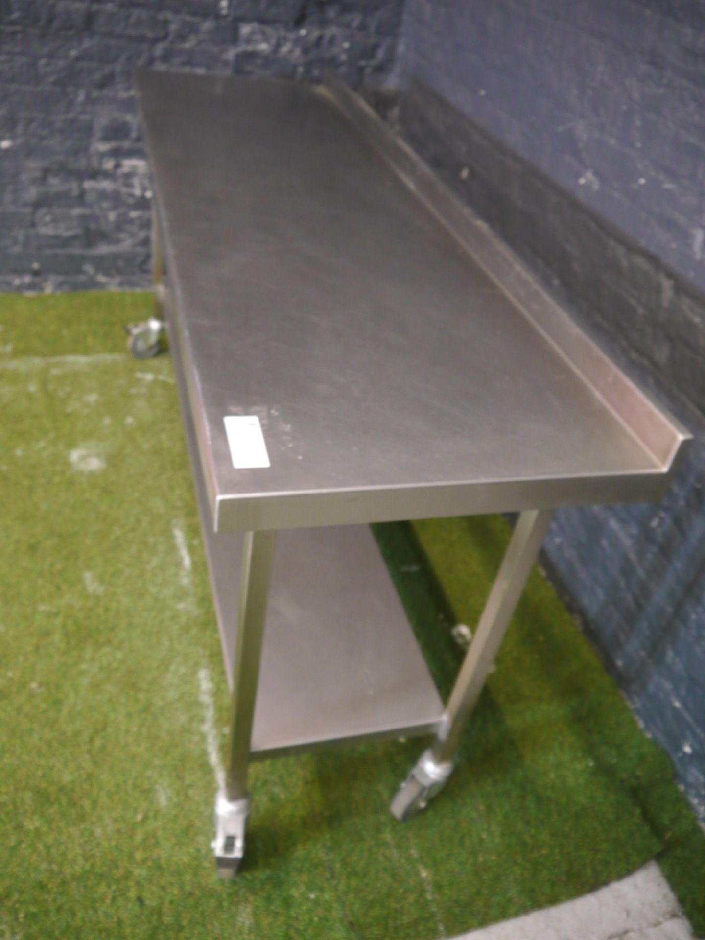 *Stainless steel prep mobile bench Mobile prep bench with undershelf 1770 x 550 x 850 - Bild 3 aus 3