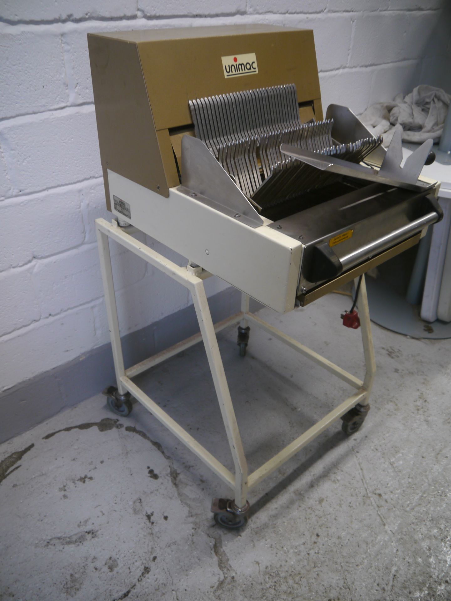 *UNIMAC bread slicer on stand 700x700x1250 - Image 2 of 4