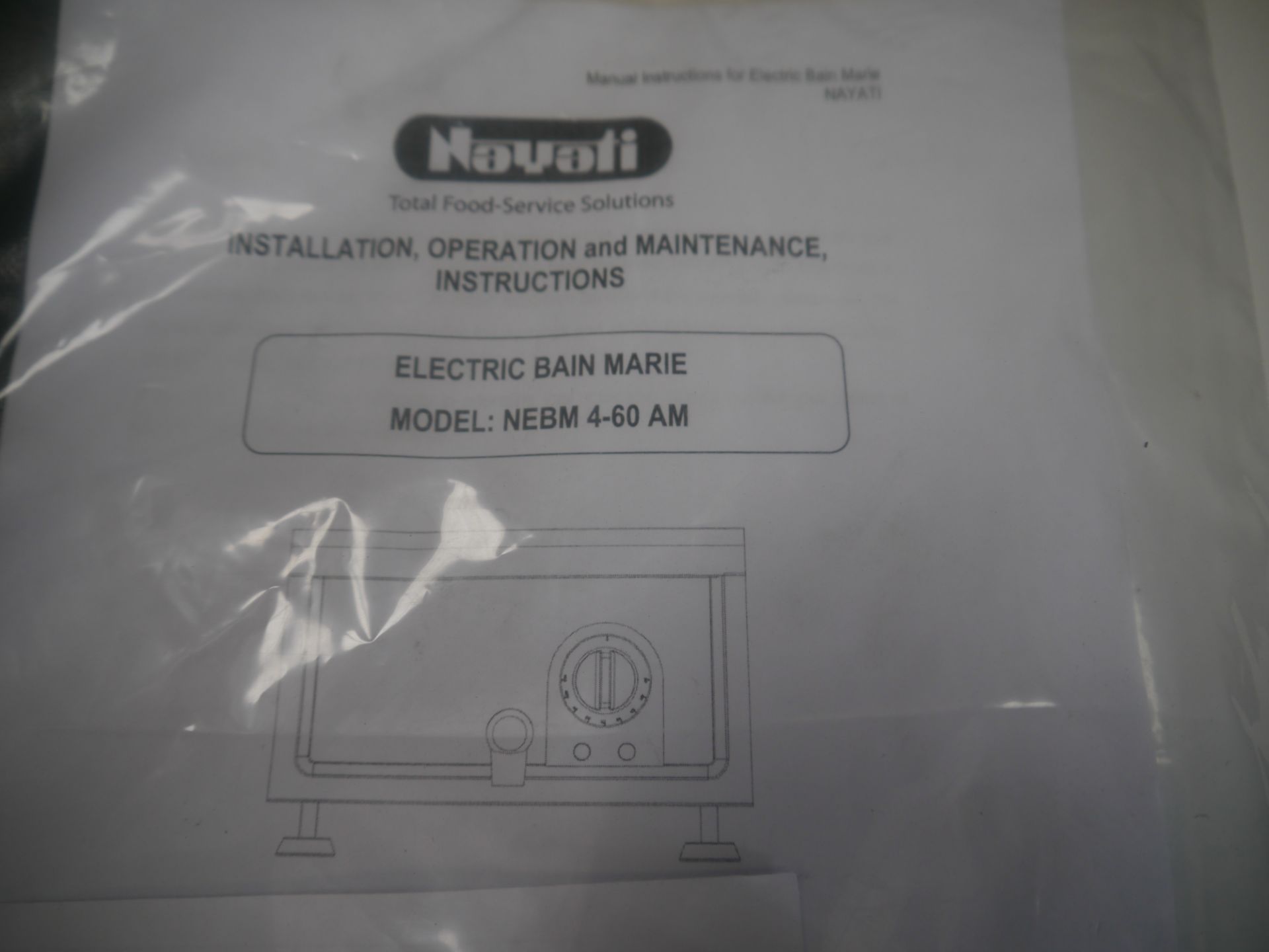 *Electric Bain Marie NEBM 4-60AM Nayati electric bains marie (240v) this item is brand new. 380 x - Image 2 of 2