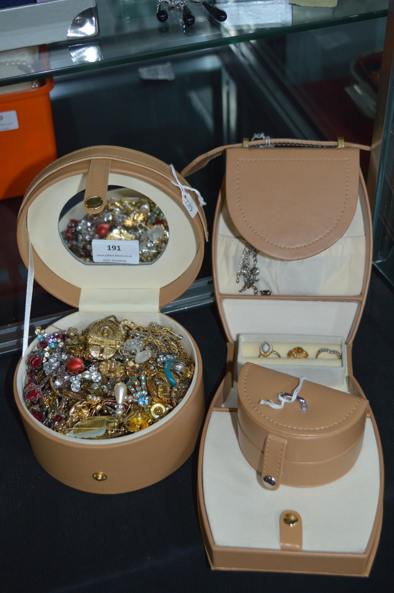 Jewellery Boxes Containing Vintage Brooches, Earri