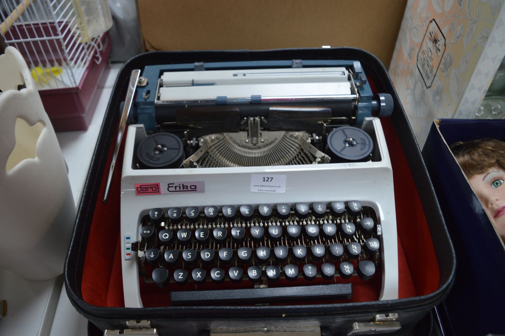 Vintage Cased Erika Typewriter