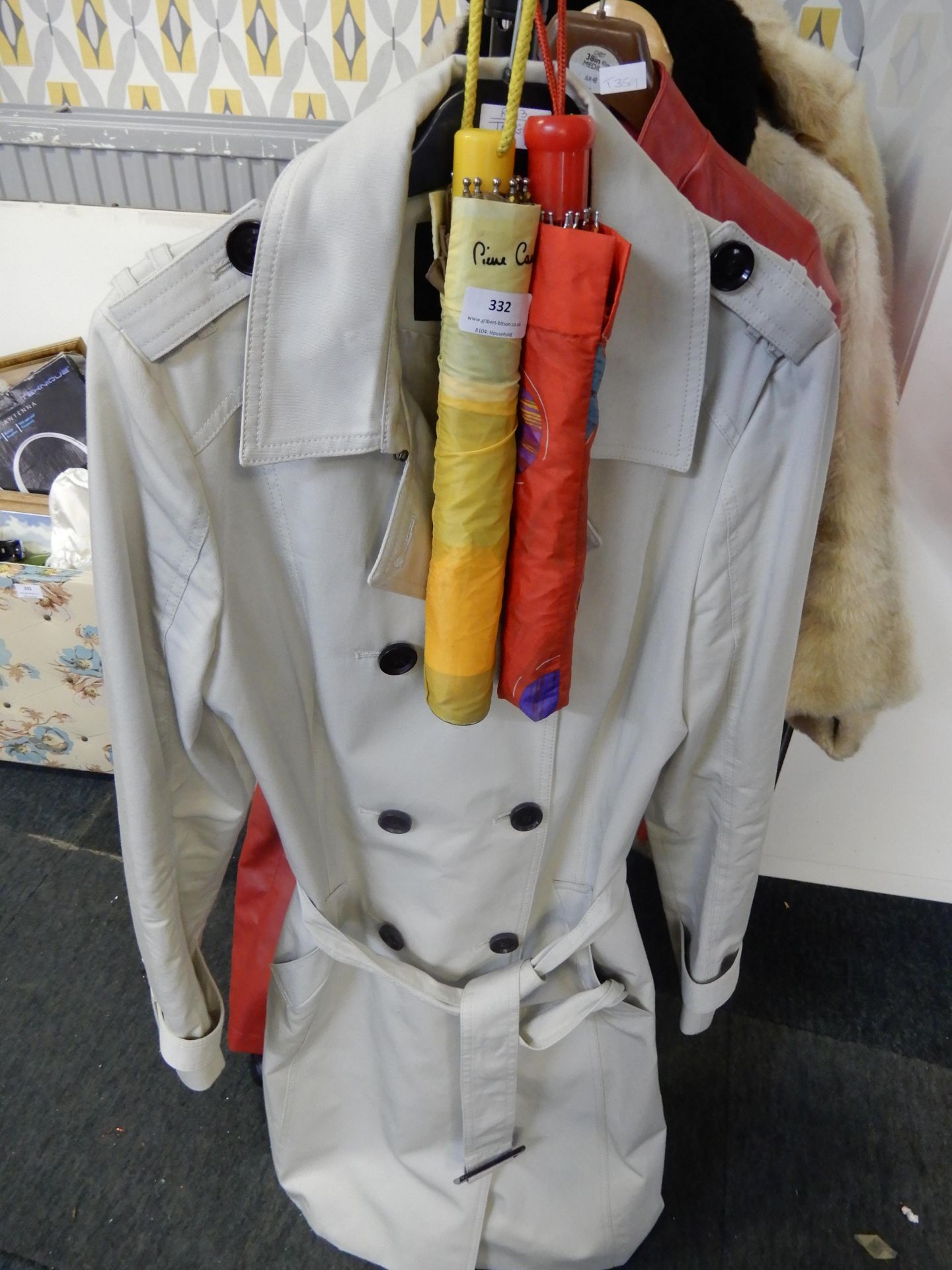 Jaeger Size: 12 Ladies Trench Coat and Pierre Card