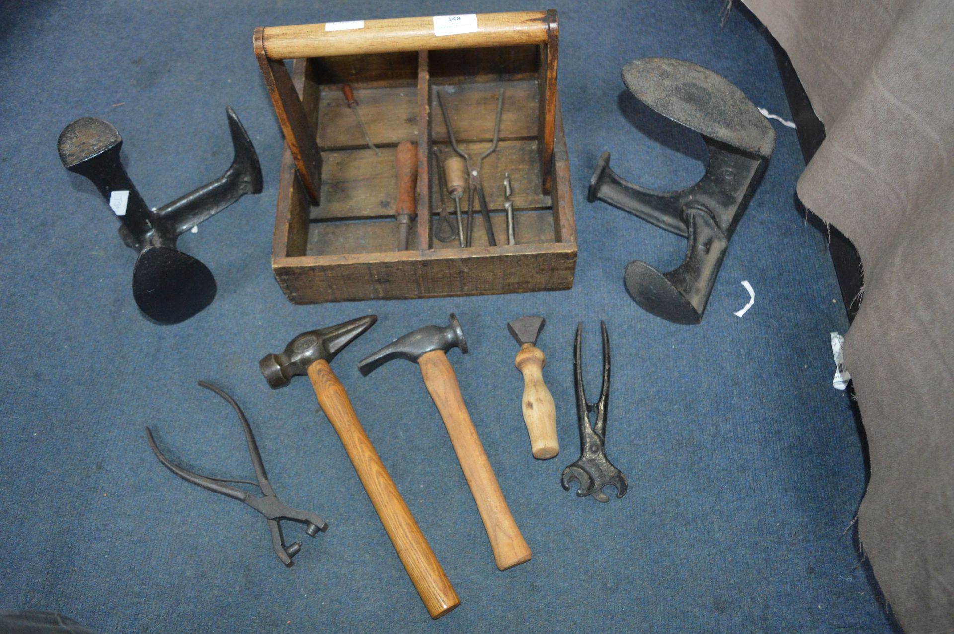 Wooden Toolbox and Contents Including Vintage plus