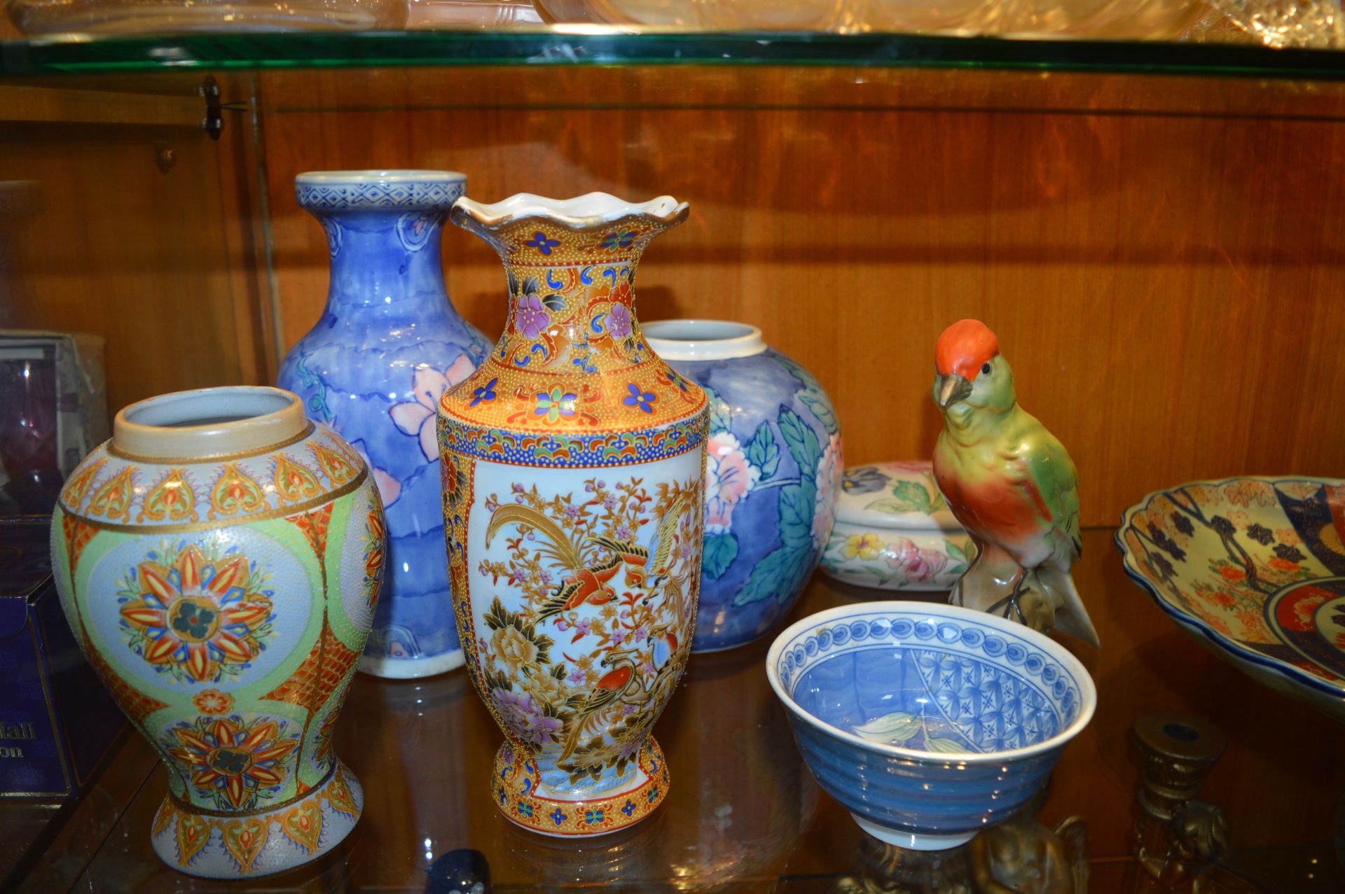 Japanese Imari Dish and Assorted Eastern Ceramics, - Image 2 of 3