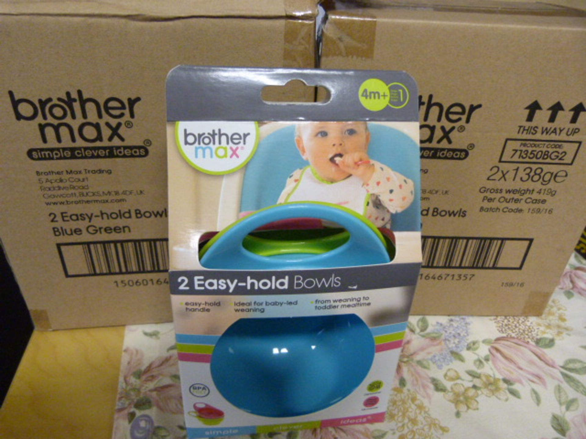 *Two Packs of Two Brother Max Easy Hold Bowl Sets