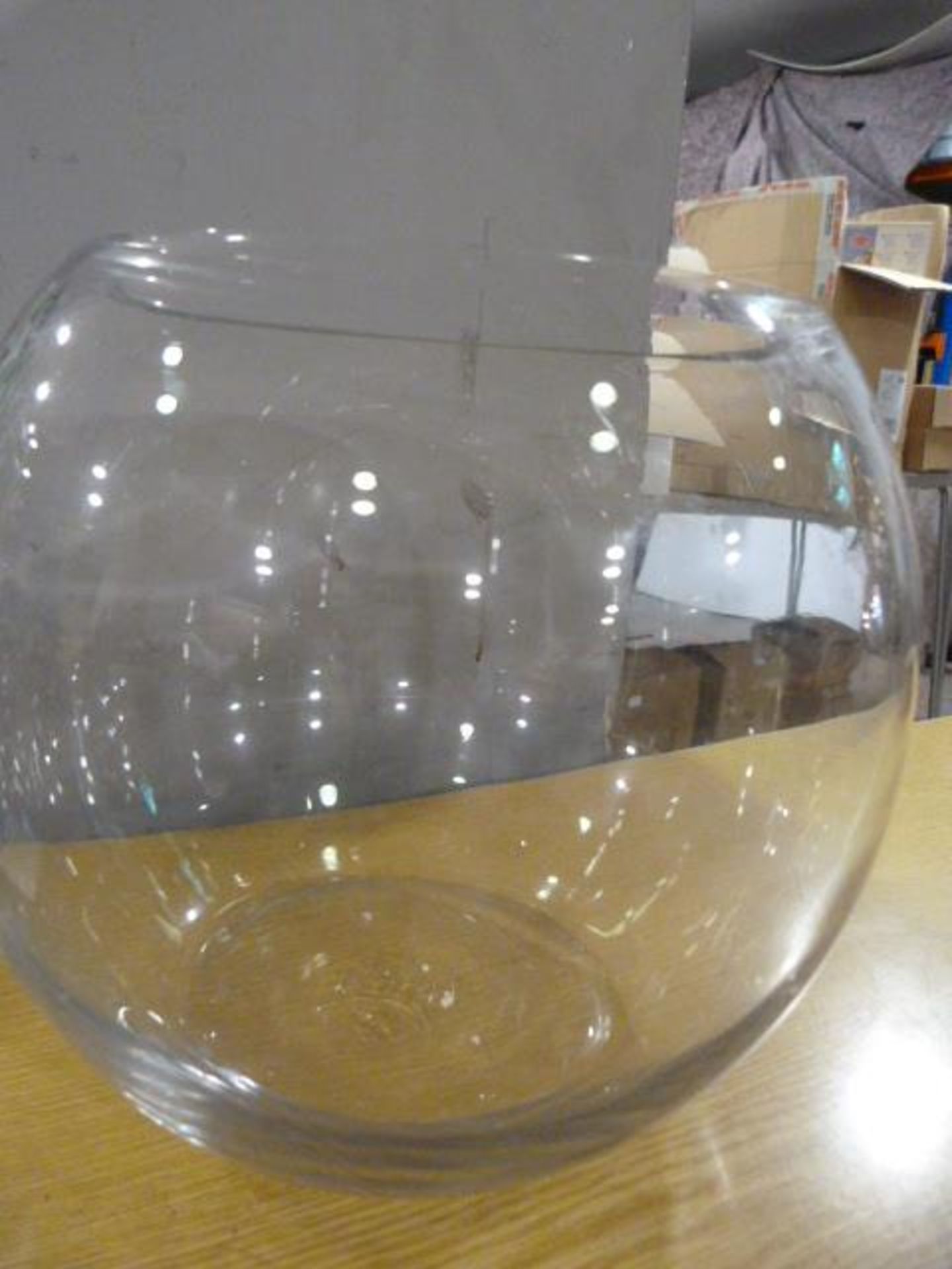 *Clear Glass Spherical Bowl