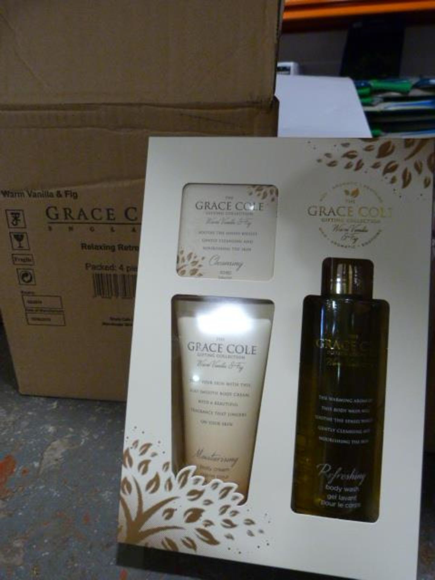 *Box of 4 Grace Cole Vanilla & Fig Soap and Moistu