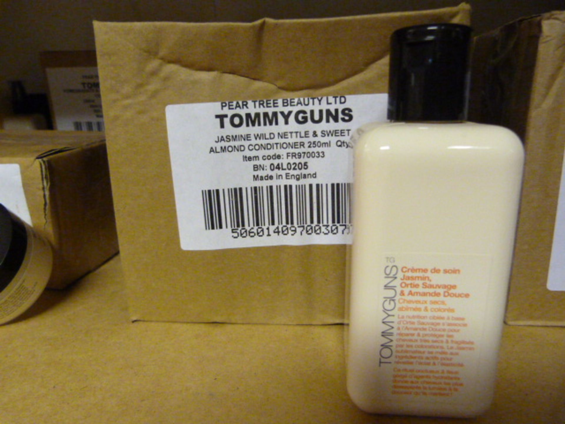 Six 250ml Bottles of Tommyguns Jasmin, Wild Nettle & Sweet Almond Conditioner