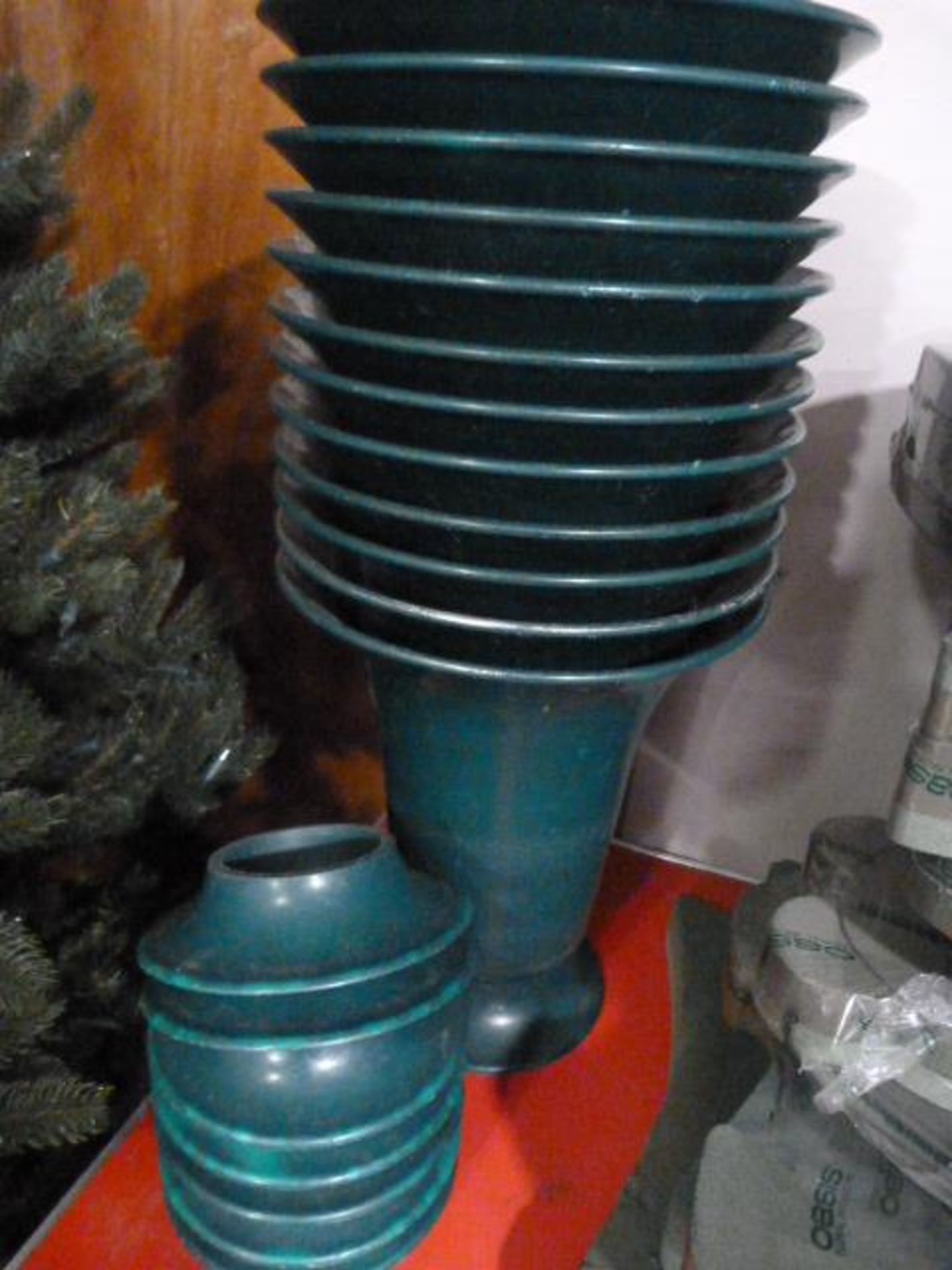 *Green Plastic Florists Vases