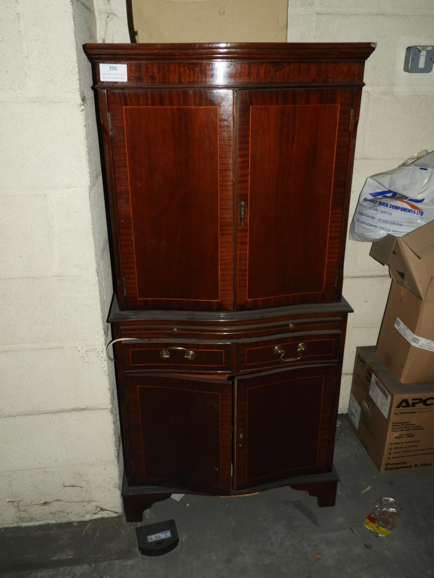*Mahogany Reproduction Cupboard on Cupboard with B