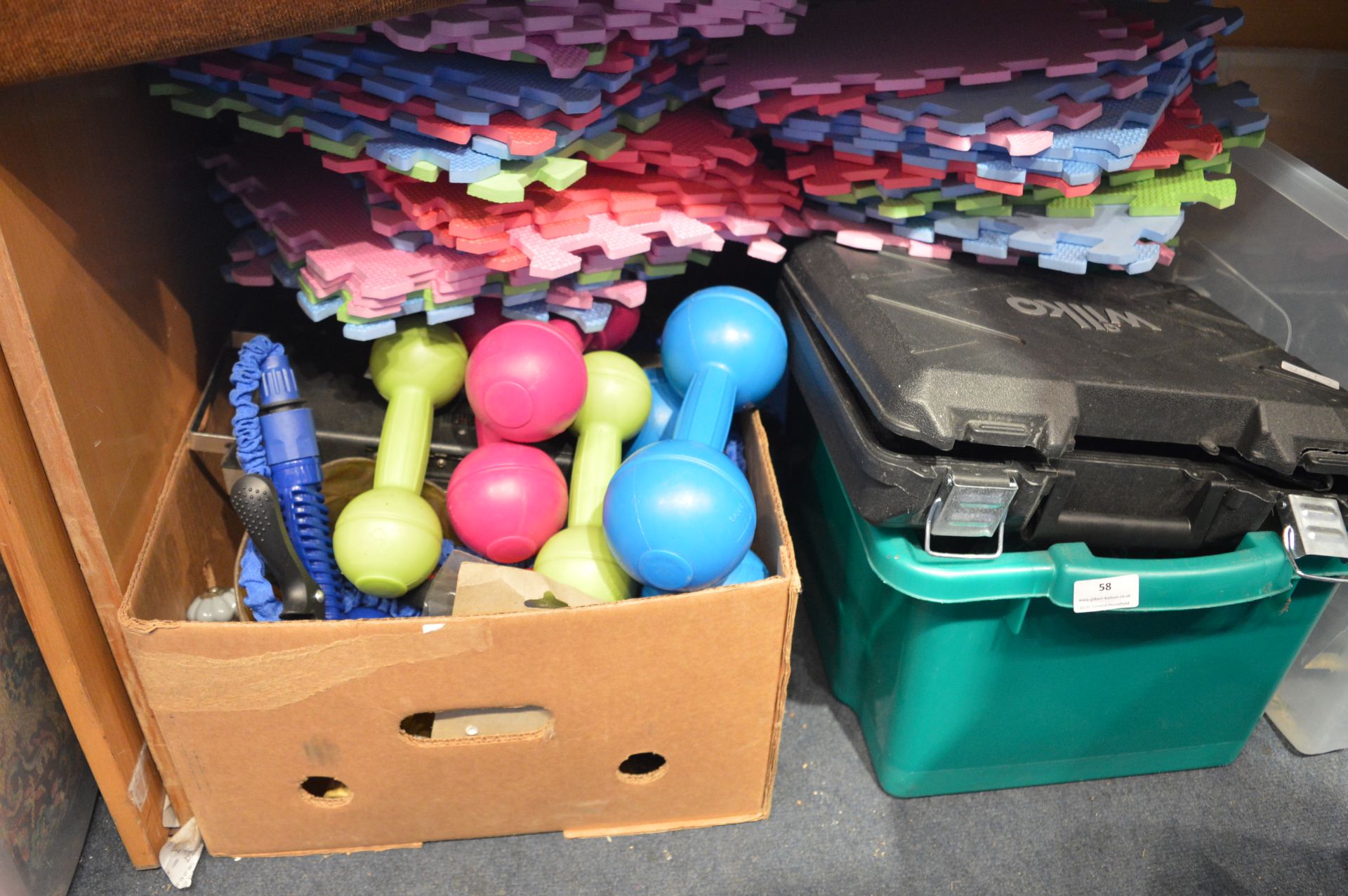 Box and a Tub Play Mats, Exercise Weights, Electri