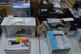 Boxed Electrical Items Including Irons Kettles, et