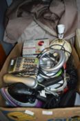 Box Containing Electrical Items Including Telephon