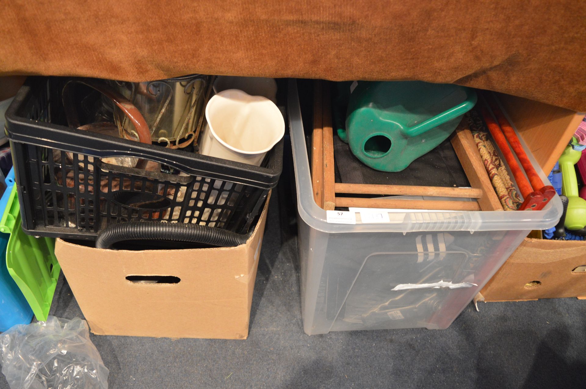 Box and a Crate of Household Goods, Kitchenware, M