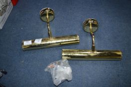 Pair of Brass Effect Picture Lights