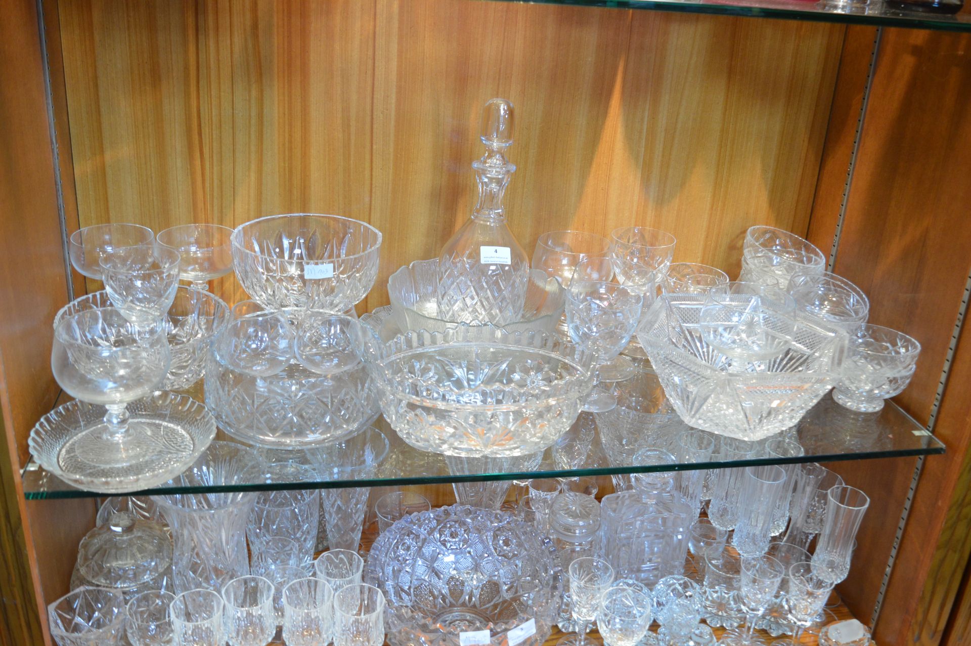 Cut Glass Bowls, Decanter, etc.