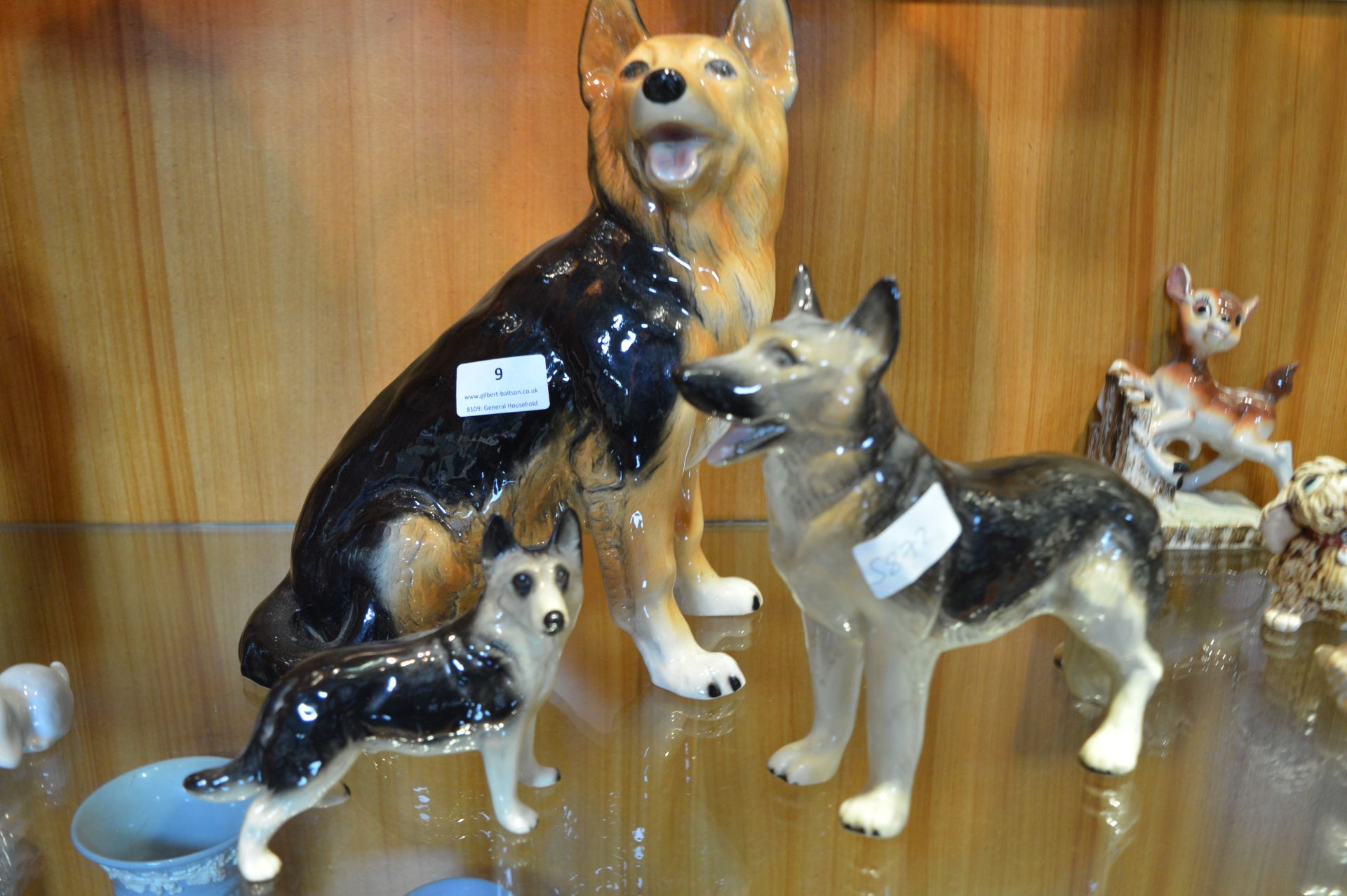 Three Pottery Dogs