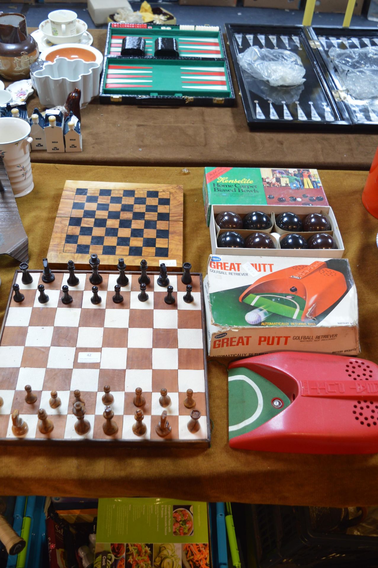 Wooden Chess Boards, Home Carpet Bowls and Golf Ba