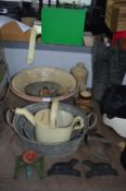 Victorian Panchion, Galvanized Mini Wash Tubs, etc