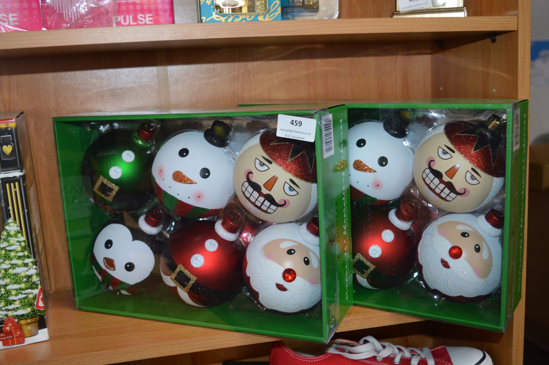 *Two Sets of Six Novelty Christmas Baubles