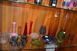 Studio Glass Vases, Decorative Bowls, etc.