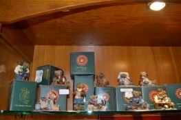 Ten Boxed Boyds Pottery Bears - Bearstone Collecti