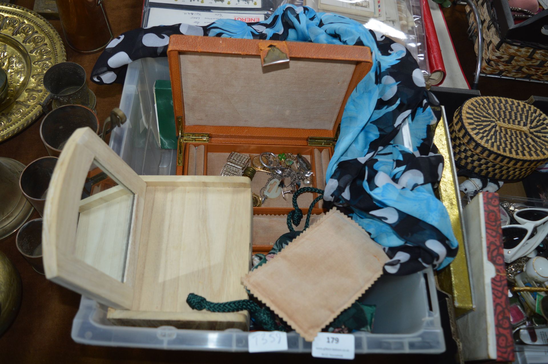 Costume Jewellery, Jewellery Boxes, Scarves, etc.