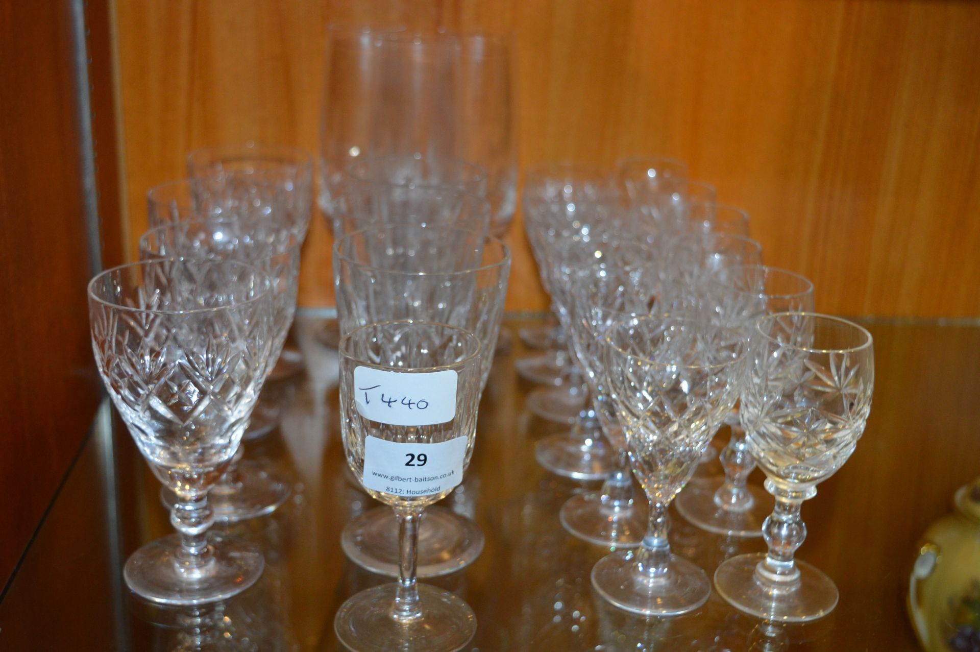 Cut Glass Crystal Wine Glasses, Sherry Glasses, et