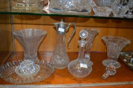 Cut Glass Crystal Decanters, Vases, etc.