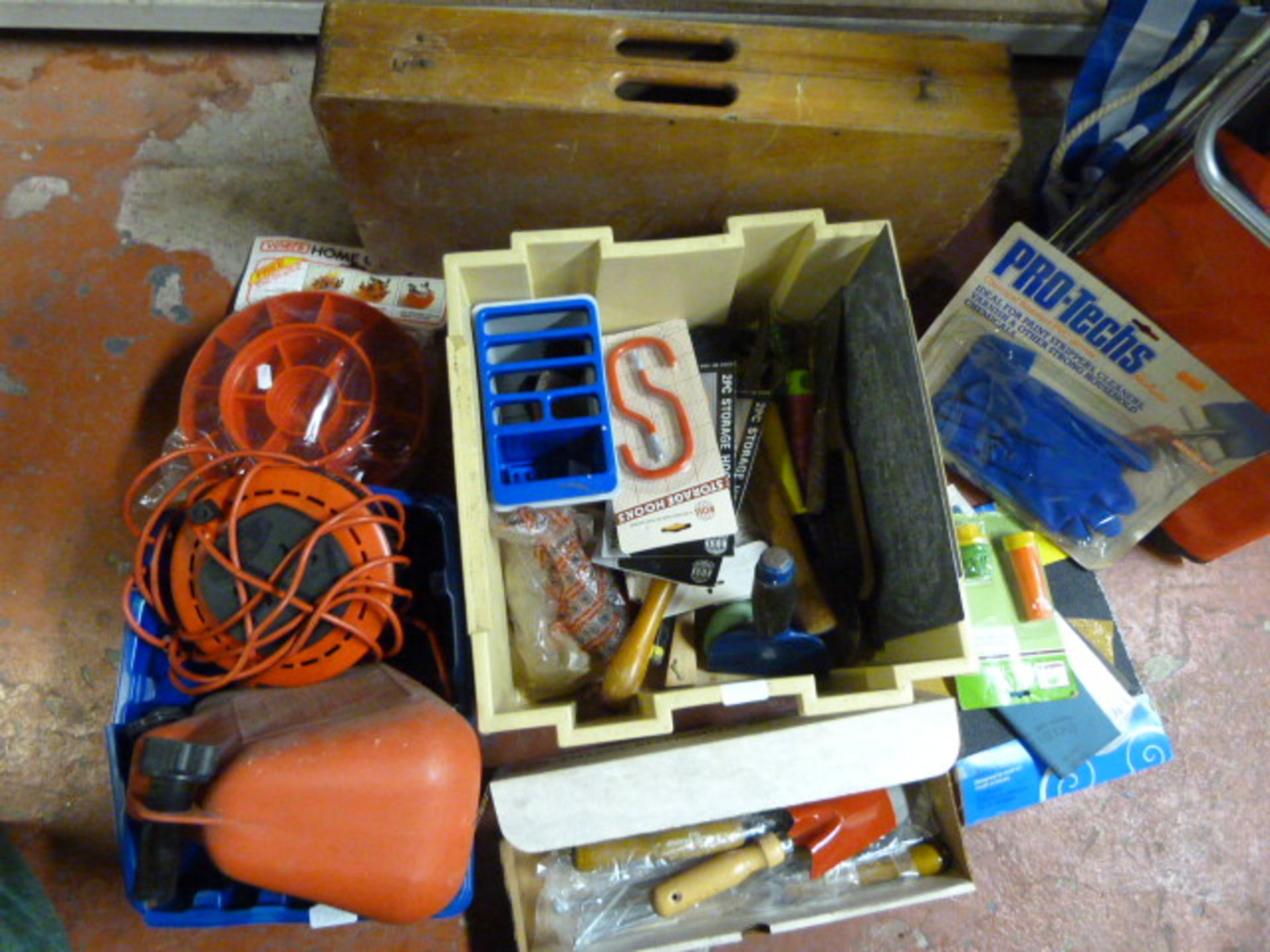 Small Folding Table and Two Boxes of Tools and Fit