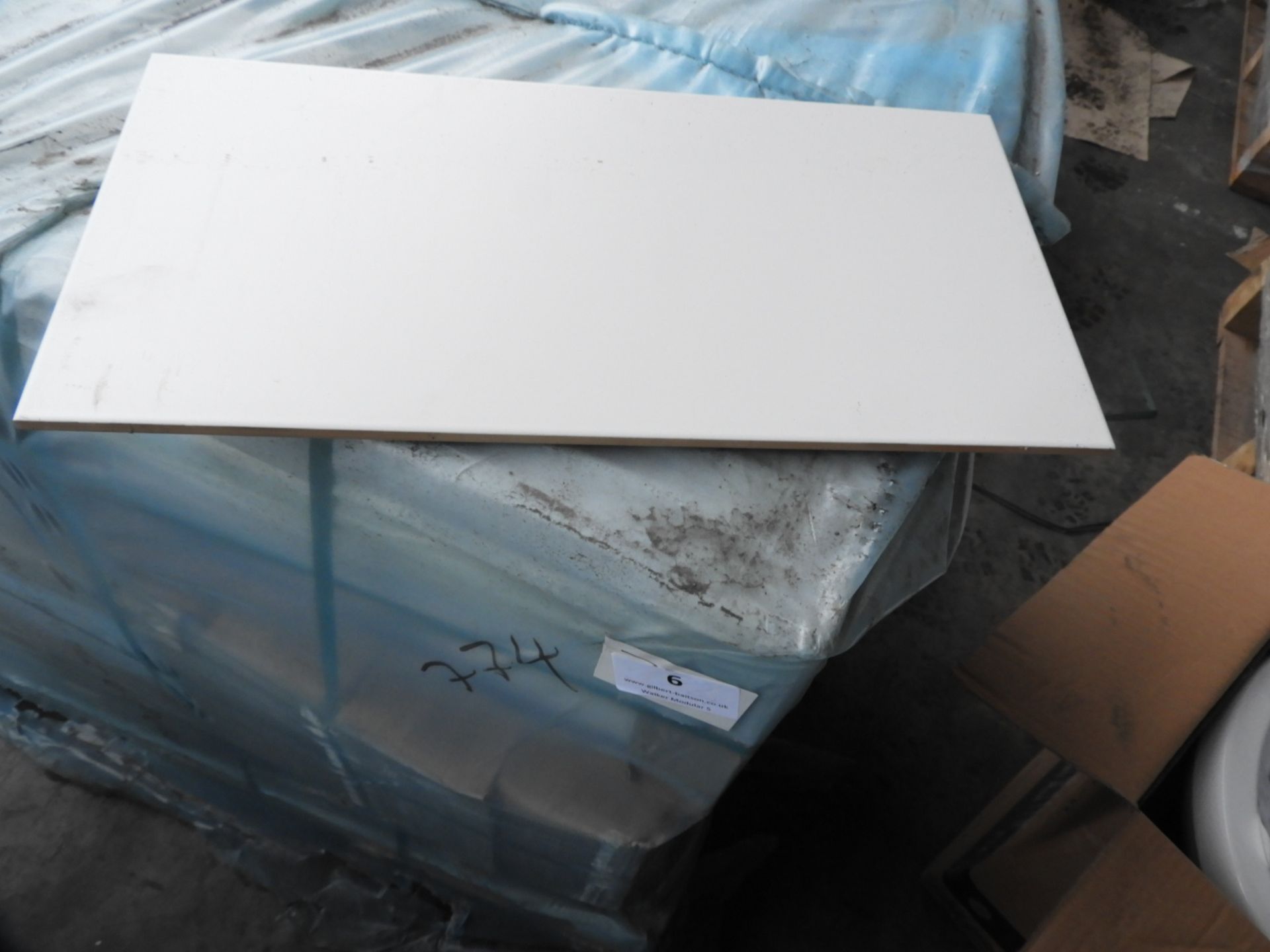 *Pallet Containing 54m^2 of 25x50mm Matt White Tiles