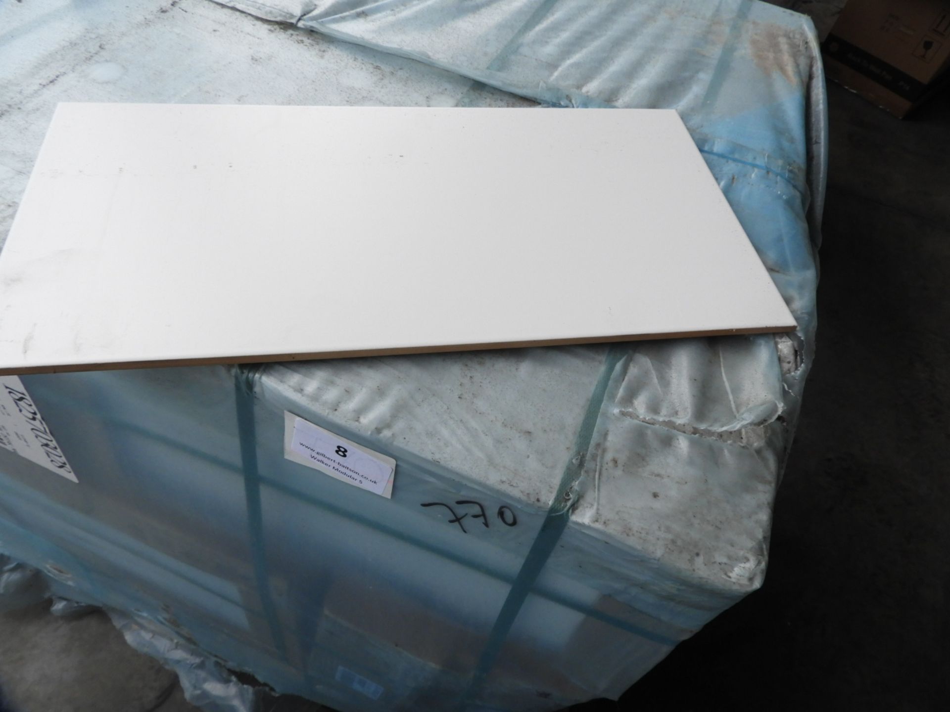 *Pallet Containing 54m^2 of 25x50mm White Ceramic Wall Tiles